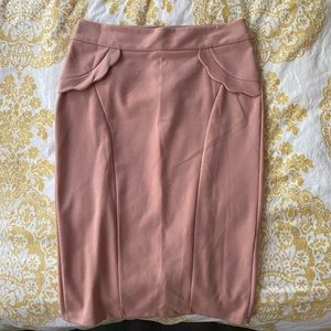 Pink ASOS pencil skirt